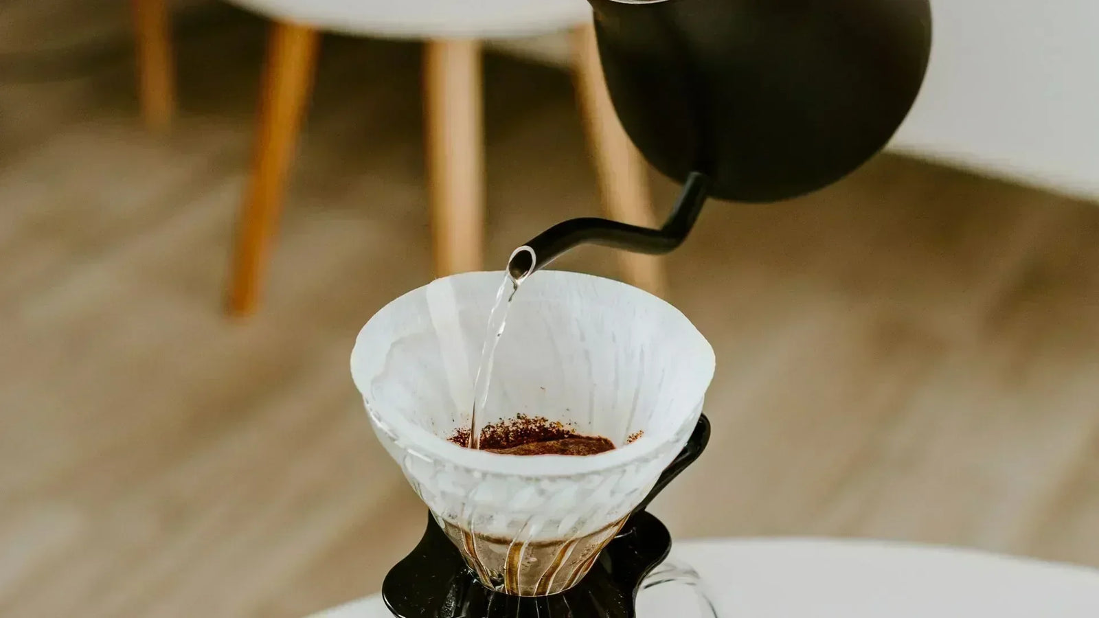 Pour-over coffee being prepared