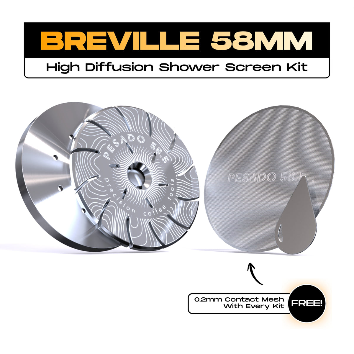 Oracle Jet HD shower screen kit with compatibility screw