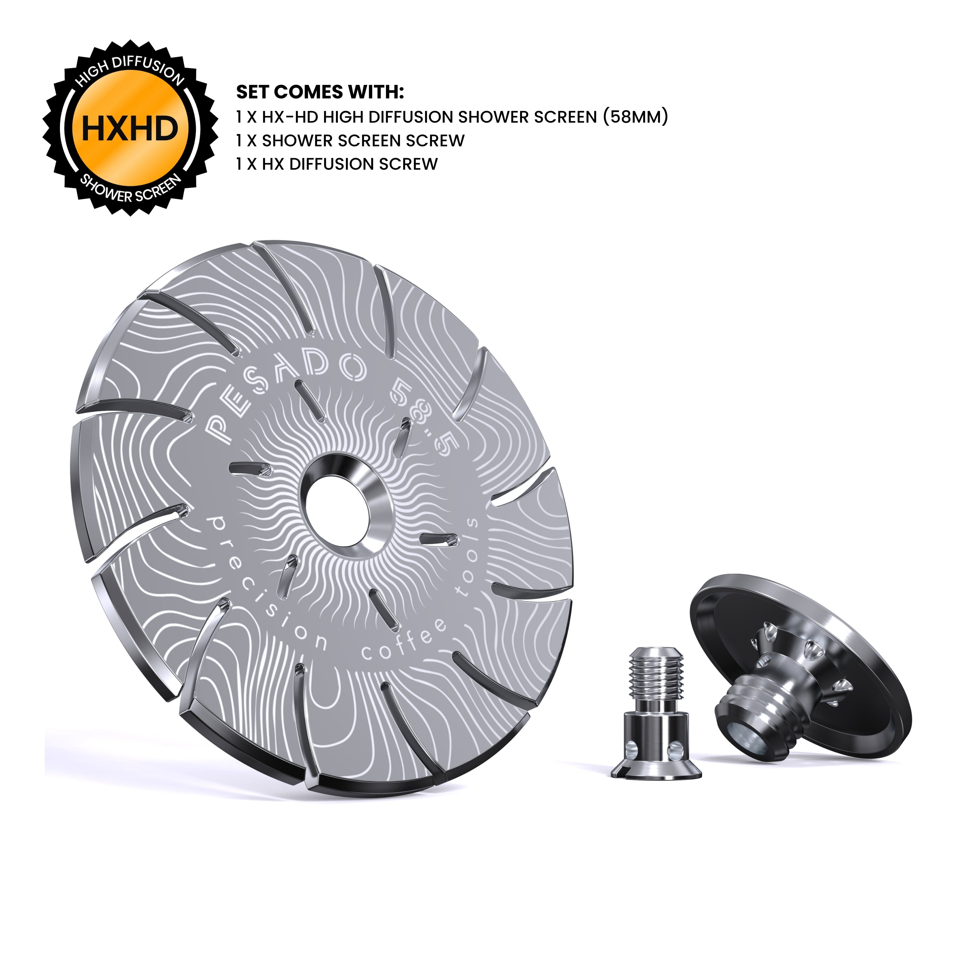 High Diffusion Espresso Shower Screen – Pesado 58.5