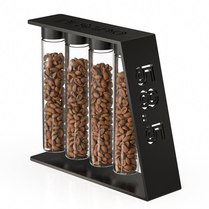 Single Dose Coffee Bean Stand + 4 Bean Tubes – Pesado 58.5